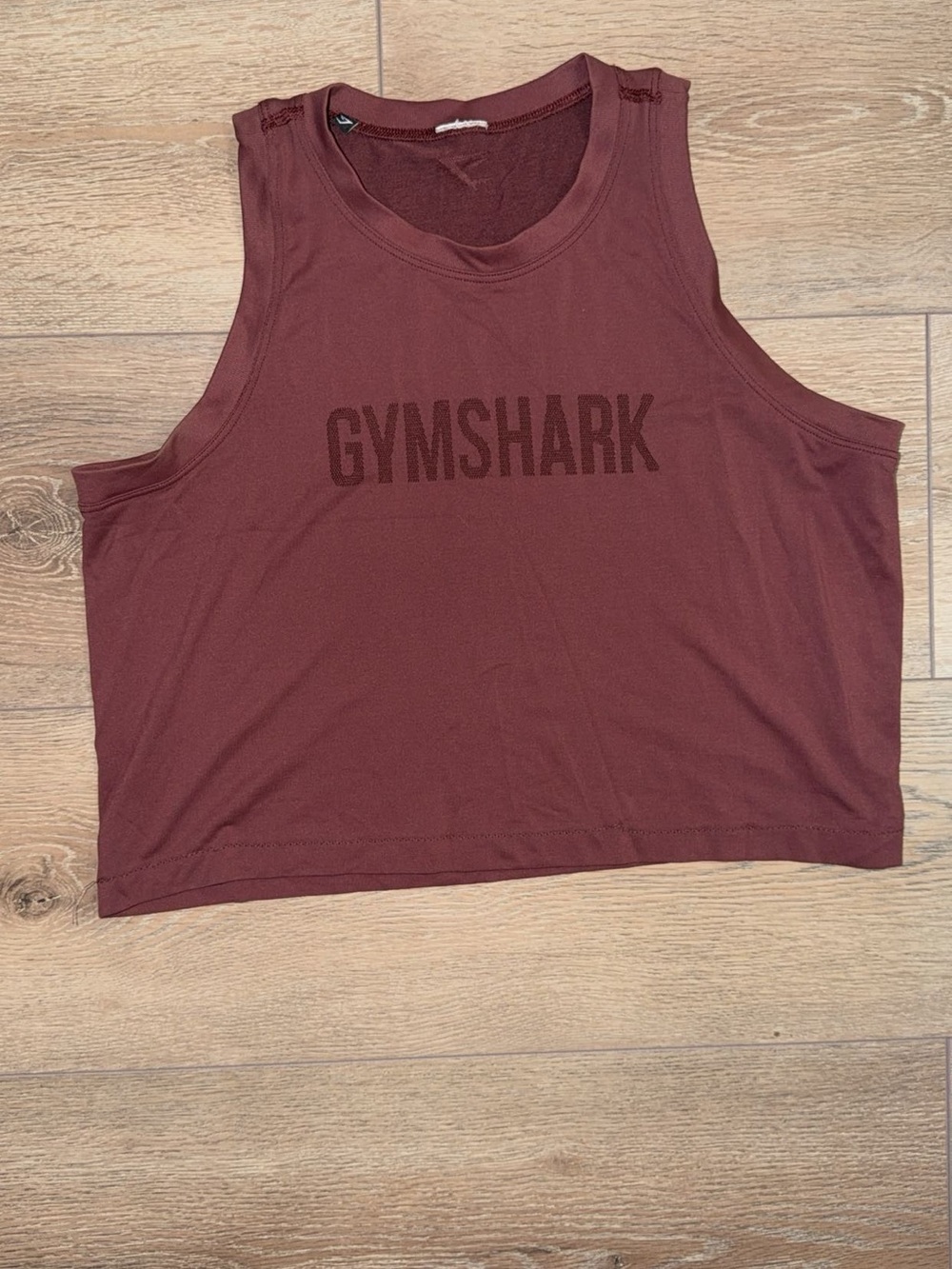 Gymshark Burgundy Cropped Muscle Tank Top Small